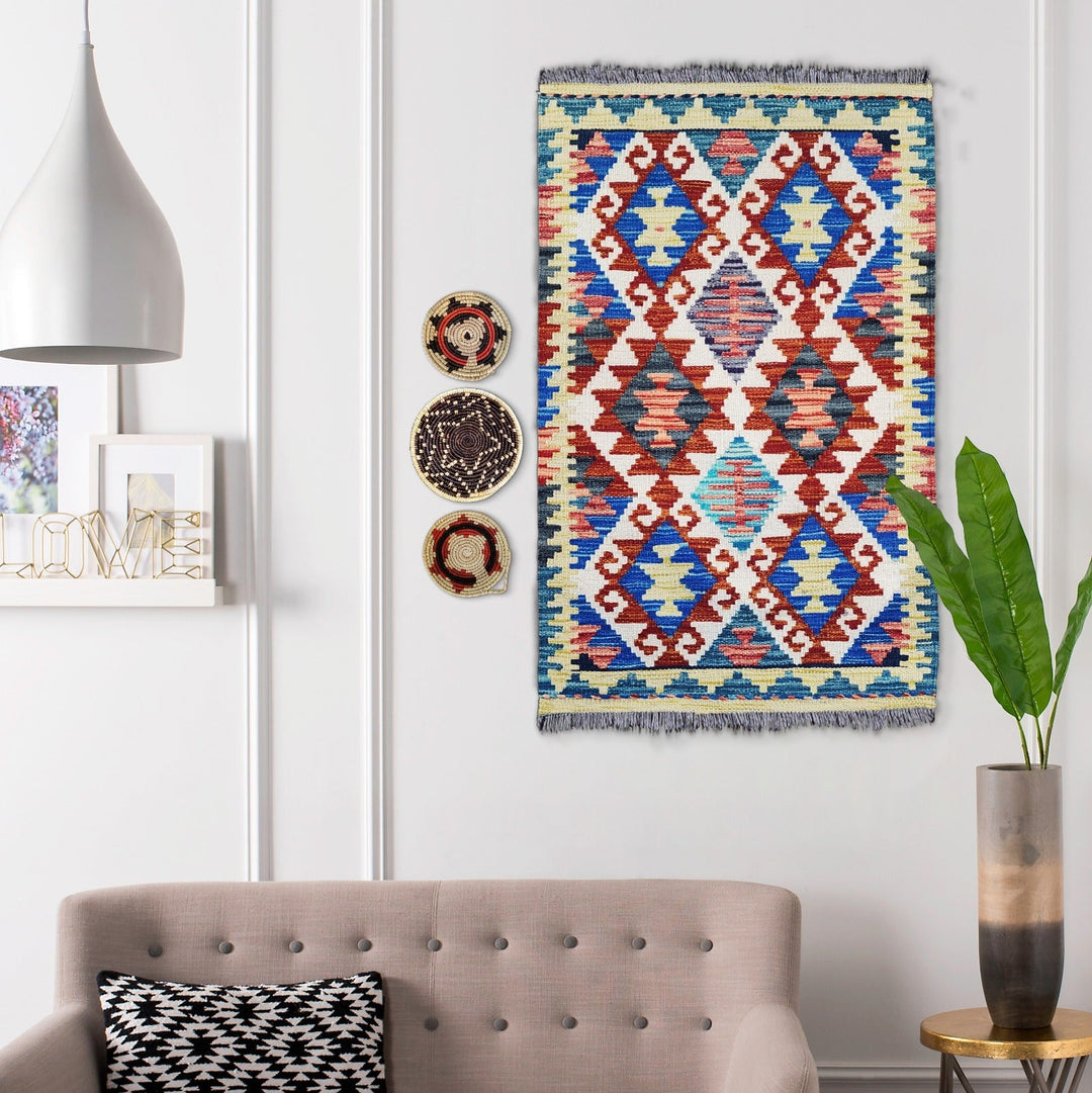 Kilims with Handmade Basket Sets