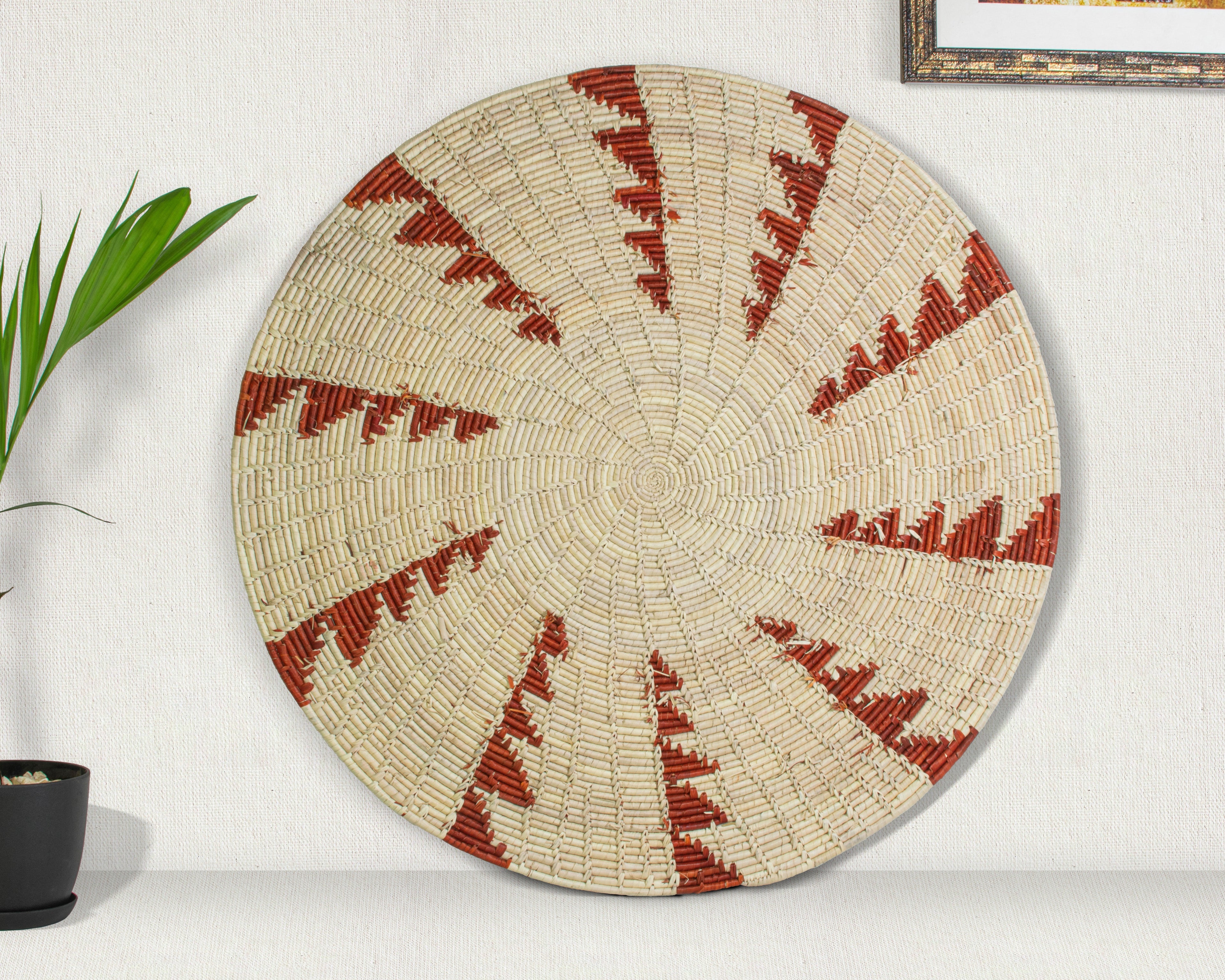 One-of-a-Kind | Thunder Brown 24" Flat Wall Basket - MT-1906-24