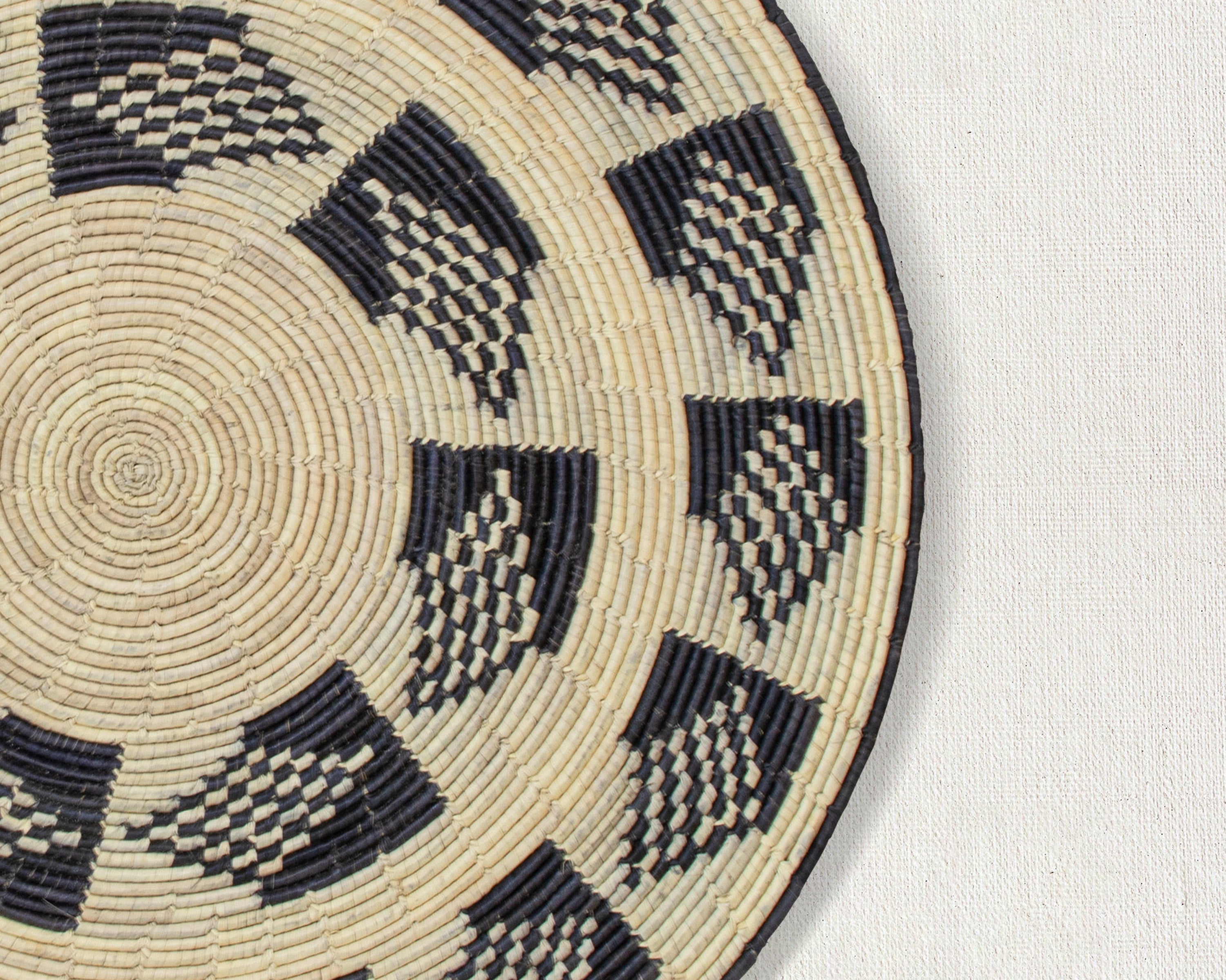 One-of-a-Kind | Feather Black 24" Flat Wall Basket - MT-1904-24