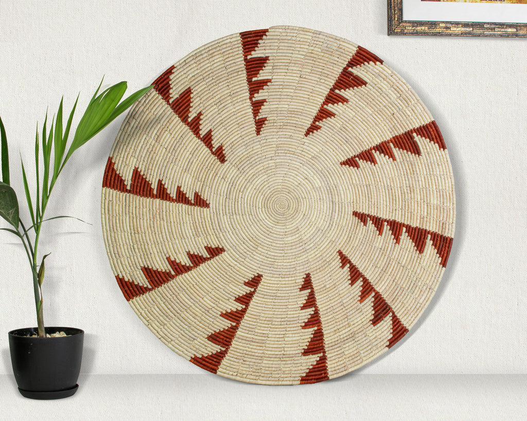 One-of-a-Kind | Thunder Brown 24" Flat Wall Basket - MT-1906-24