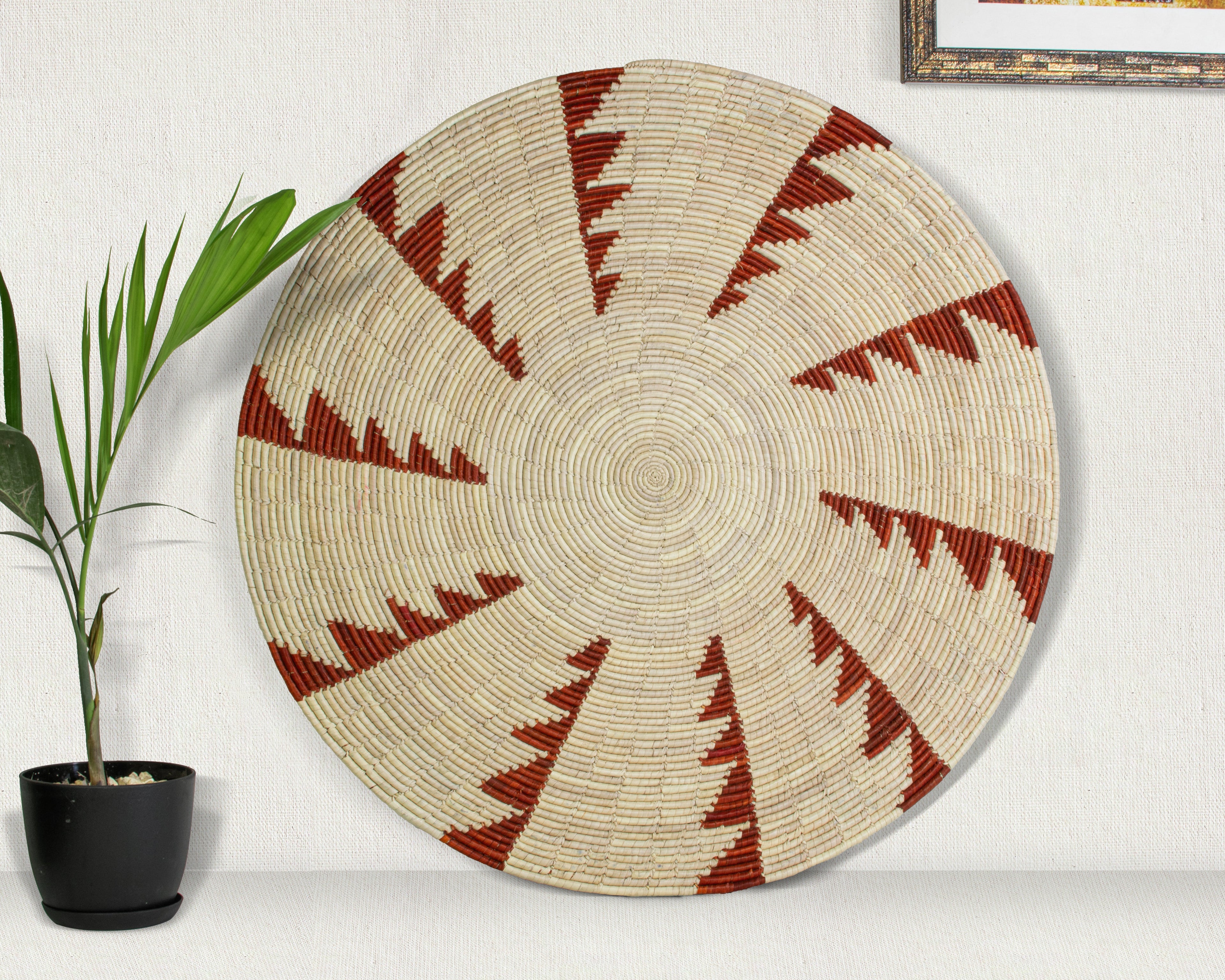 One-of-a-Kind | Thunder Brown 24" Flat Wall Basket - MT-1906-24