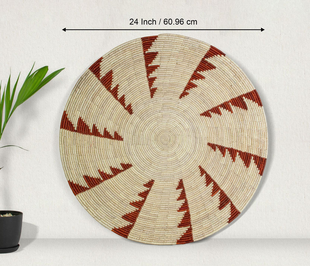 One-of-a-Kind | Thunder Brown 24" Flat Wall Basket - MT-1906-24