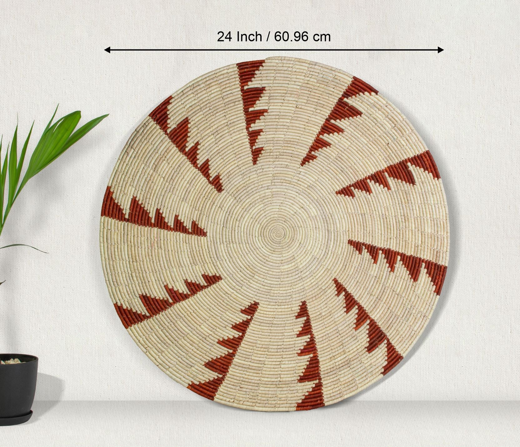 One-of-a-Kind | Thunder Brown 24" Flat Wall Basket - MT-1906-24