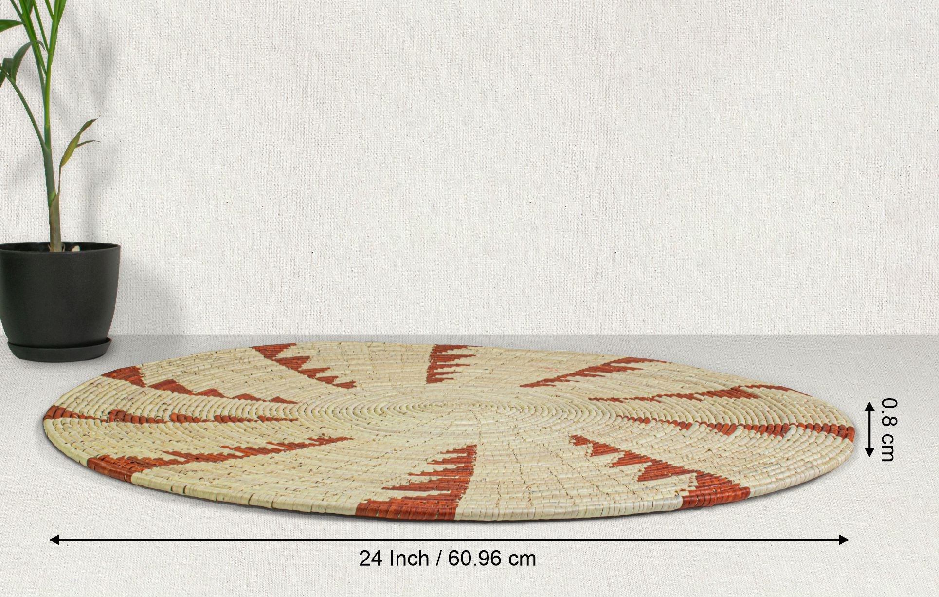 One-of-a-Kind | Thunder Brown 24" Flat Wall Basket - MT-1906-24