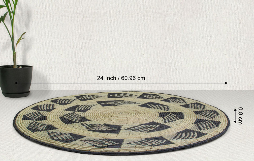 One-of-a-Kind | Feather Black 24" Flat Wall Basket - MT-1904-24