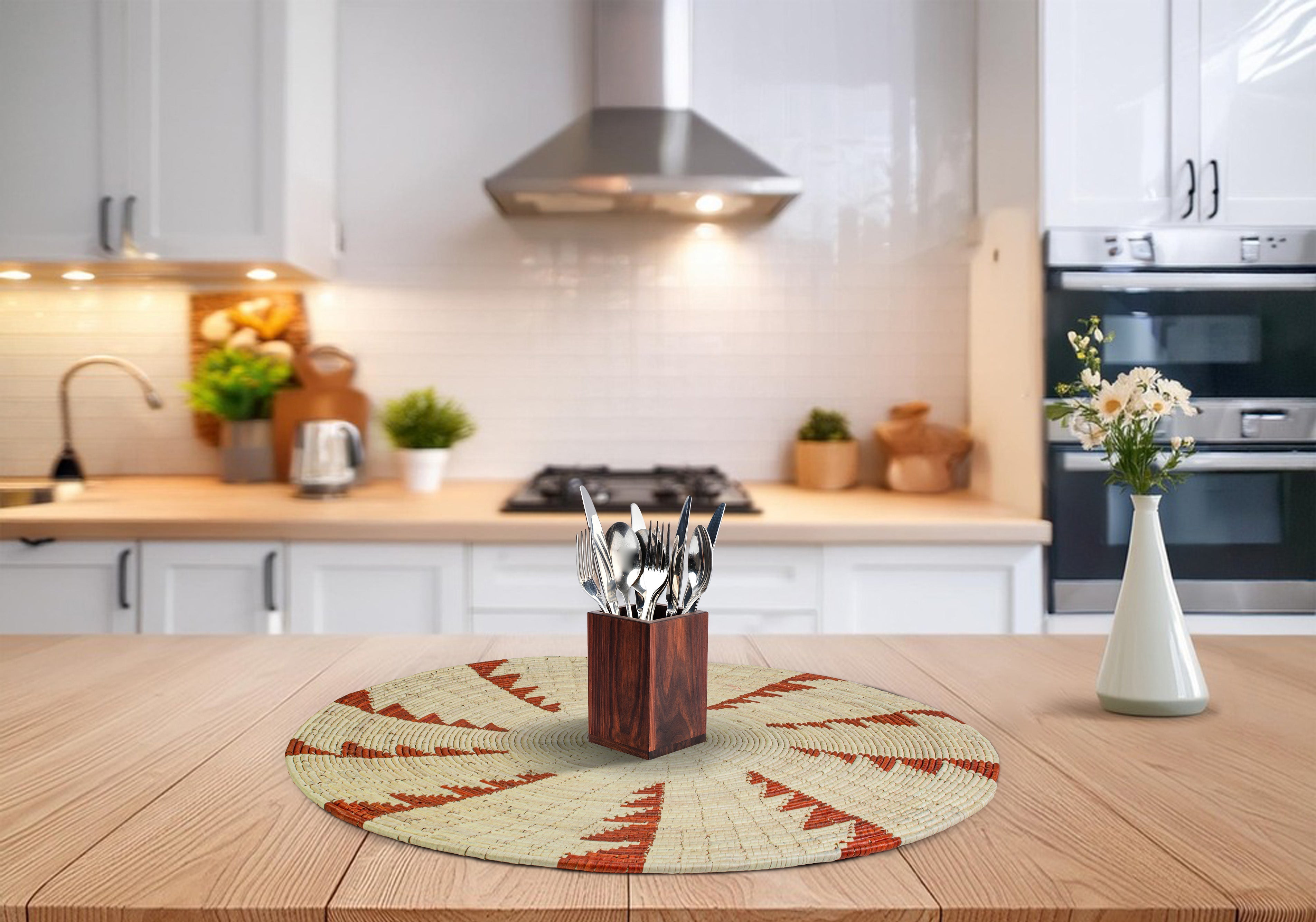 One-of-a-Kind | Thunder Brown 24" Flat Wall Basket - MT-1906-24