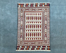 Mashwani Berjesta Afghan Wool Kilim - 6x4 ft