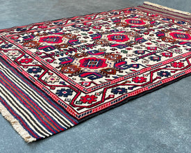 Gul Berjesta Afghan Wool Kilim - 6x4 ft