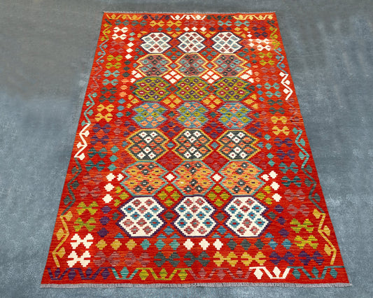 Afghan Maimana Wool Kilim - 10x7 ft Kl-178-60