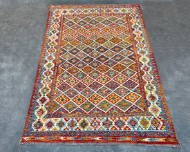 Afghan Maimana Wool Kilim - 10x7 ft