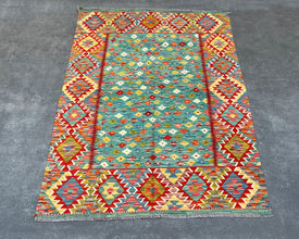 Afghan Maimana Wool Kilim - 7x5 ft