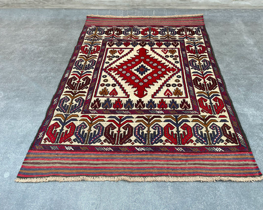 Gul Berjesta Afghan Wool Kilim - 6x4 ft BJ-141-24