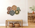 Set of 7 Handwoven wall baskets Set 45-7-N