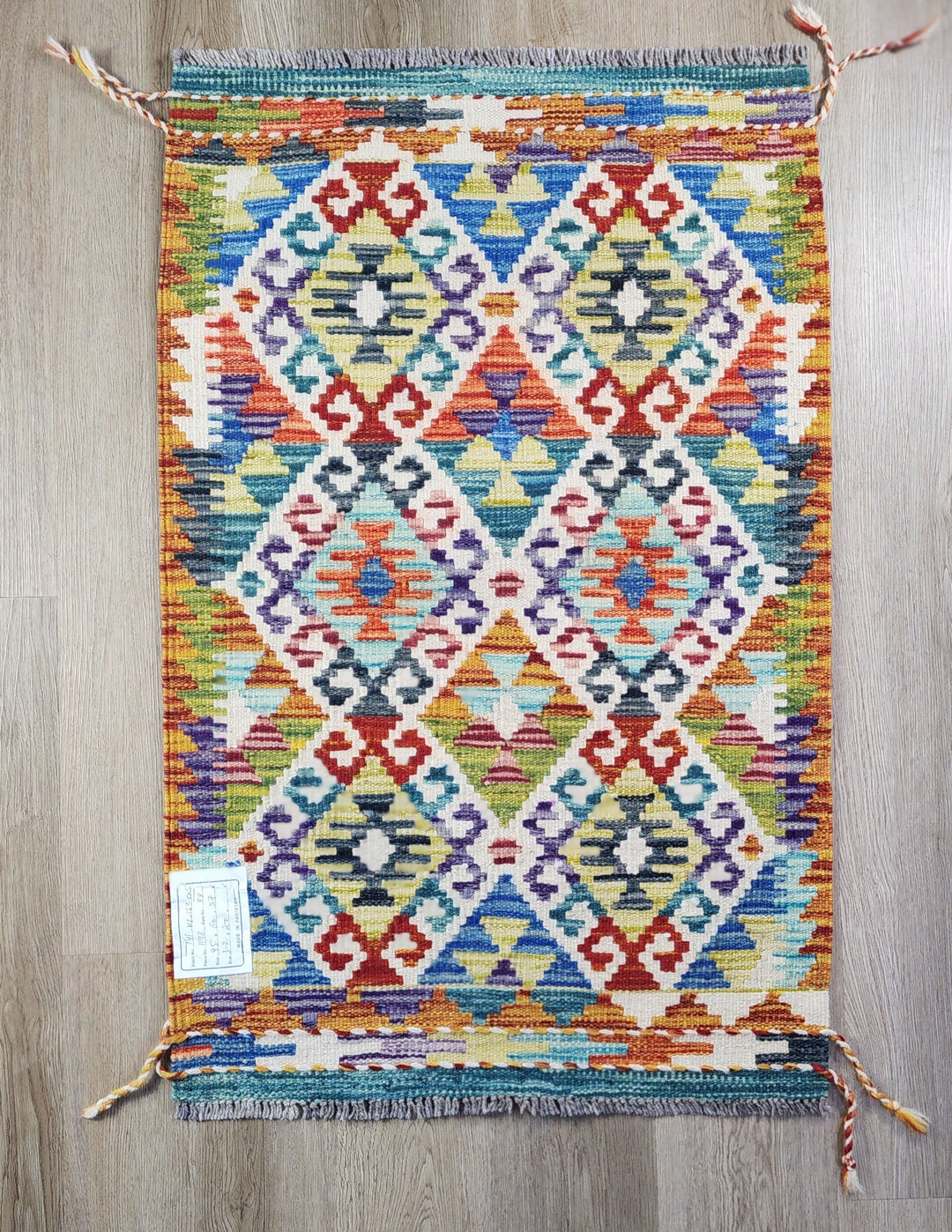 Traditional Multicolor Abstract 3.5 x 2 Ft Kilim Rug