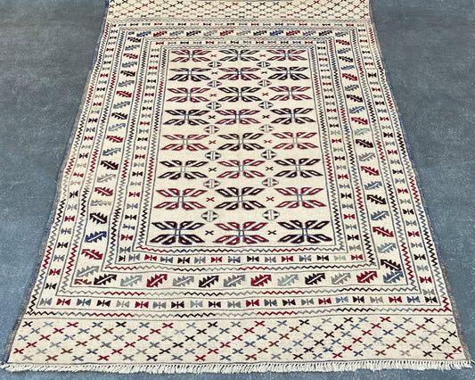 Mashwani Berjesta Afghan Wool Kilim - 6x4 ft BJ-138-24