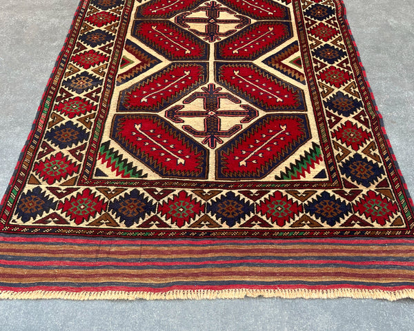 Gul Berjesta Afghan Wool Kilim - 6x4 ft