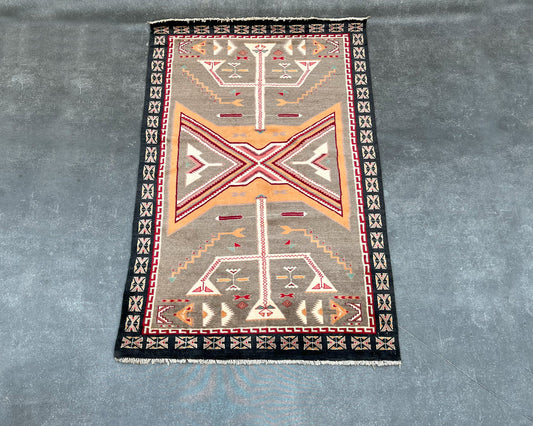 Arrows Hand-Knotted Wool Carpet Rug NC-113-24