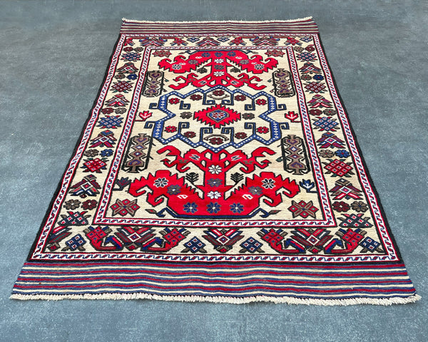 Gul Berjesta Afghan Wool Kilim - 6x4 ft