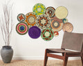 Set of 13 Handwoven wall baskets SET-154-13 N