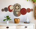 Set of 8 Handwoven wall baskets SET-241-8 N