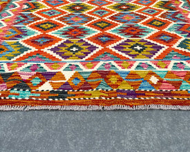 Afghan Maimana Wool Kilim - 7x5 ft