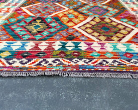 Afghan Maimana Wool Kilim - 7x5 ft