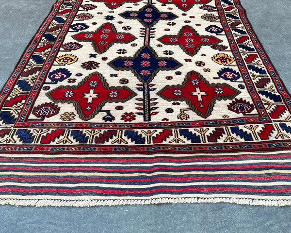 Gul Berjesta Afghan Wool Kilim - 6x4 ft