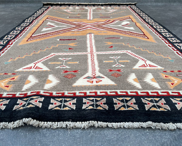 Arrows Navajo Inspired Hand-Knotted Carpet - 6x4 ft