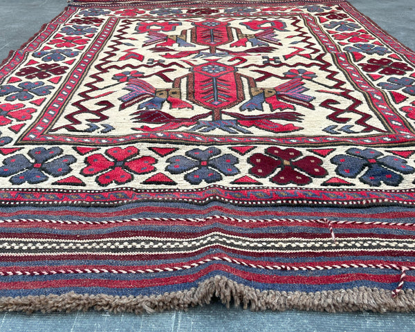 Gul Berjesta Afghan Wool Kilim - 6x4 ft