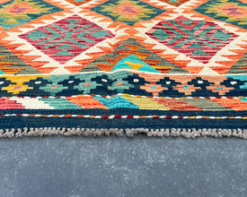 Afghan Maimana Wool Kilim - 7x5 ft