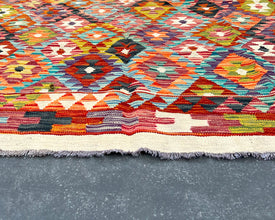 Afghan Maimana Wool Kilim - 7x5 ft