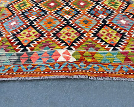 Afghan Maimana Wool Kilim - 7x5 ft