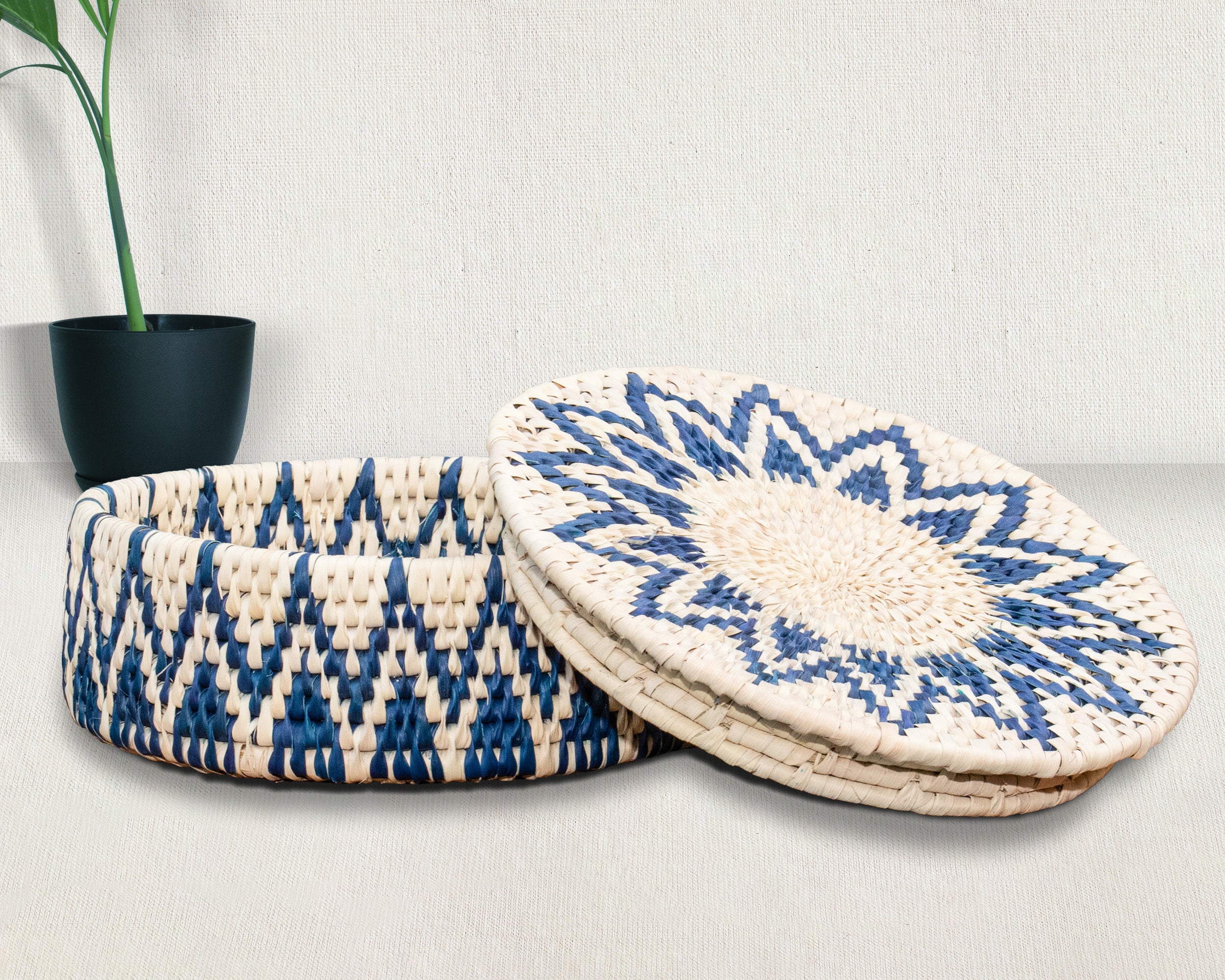 Midnight Bloom Lidded Basket