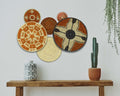 Set of 6 Handwoven wall baskets SET-270-6 N