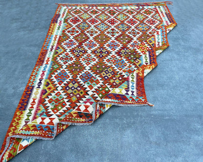 Afghan Chobi Wool Kilim - 10x7 ft KL-184-70