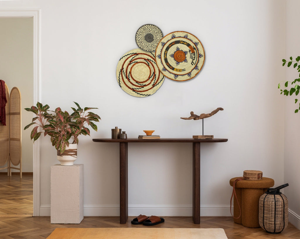 Set of 3 Handwoven wall baskets SET-209-3 N