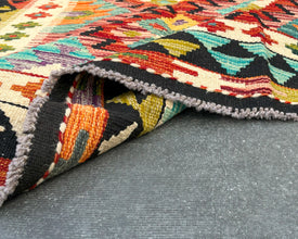 Afghan Maimana Wool Kilim - 7x5 ft