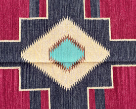 Four Corners Large Southwestern-Inspired Wool Dhurrie - 8x10 ft