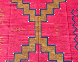 Pueblo Path Large Southwestern-Inspired Wool Dhurrie - 8x10 ft