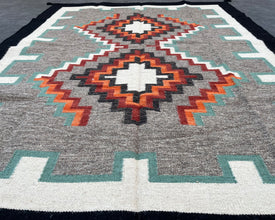 5x7ft Wool Kilim – Southwestern Flatweave Rug