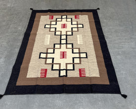 5x7ft Wool Kilim – Southwestern Flatweave Rug