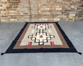 5x7ft Wool Kilim – Southwestern Flatweave Rug