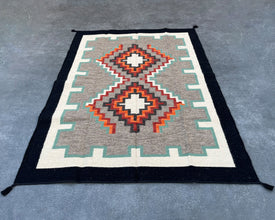 5x7ft Wool Kilim – Southwestern Flatweave Rug