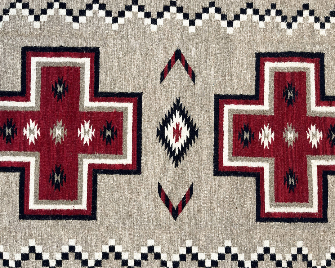 5x7ft Handwoven Dhurrie Rug, Large Soft Wool Flatweave Rug, Southwestern Tribal Area Rug, Perfect for Living Room & Bedroom