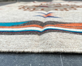 Two Grey Hills - Southwestern Wool Flatweave Rug