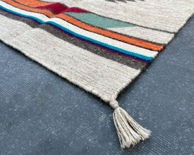 Two Grey Hills - Southwestern Wool Flatweave Rug