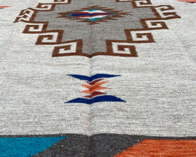 Two Grey Hills - Southwestern Wool Flatweave Rug