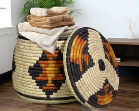 Tribal Rhythm Large Storage Laundry Basket 22-Inch