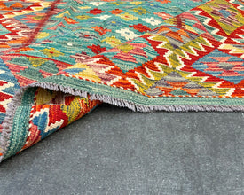 Afghan Maimana Wool Kilim - 7x5 ft