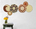 Set of 6 Handwoven wall baskets SET-276-6 N